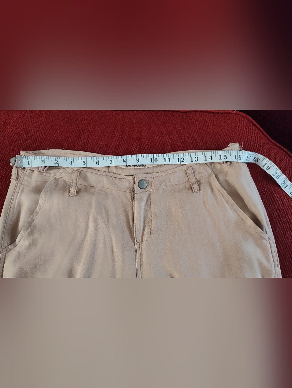 DA-NANG Women's Cargo Cropped Pants in Warm Beige NWOT - Picture 9 of 15